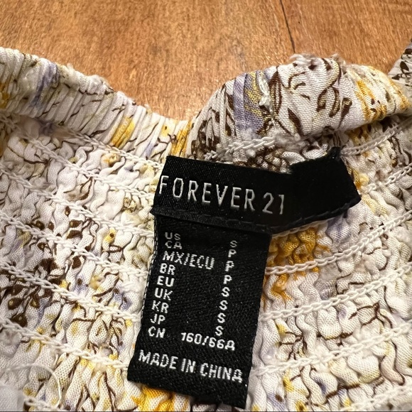 Forever 21 Yellow Flowy Floral Mini Skirt - Picture 4 of 7